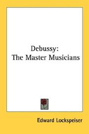 Cover of Debussy by Edward Lockspeiser