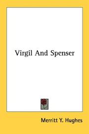 Front cover of Virgil And Spenser by Merritt Y. Hughes