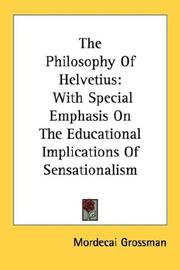 Front cover of The philosophy of Helvetius by Mordecai Grossman