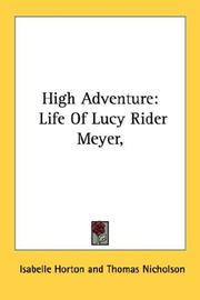 Cover of High Adventure by Isabelle Horton