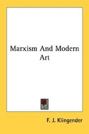 Front cover of Marxism and modern art by Francis Donald Klingender