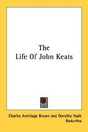 Front cover of Life of John Keats by Charles Armitage Brown