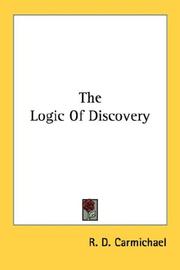 Front cover of The logic of discovery by R. D. Carmichael