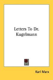 Front cover of Letters to Dr. Kugelmann by Karl Marx
