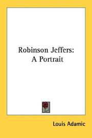 Cover of Robinson Jeffers by Louis Adamic