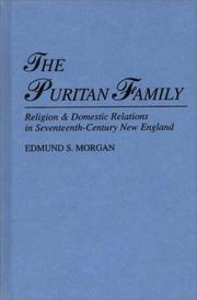 Cover of The Puritan family by Edmund Sears Morgan