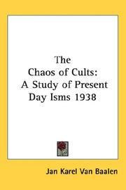 Front cover of The chaos of cults by Jan Karel Van Baalen
