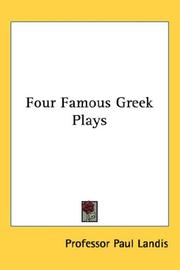 Cover of Four Famous Greek Plays by Paul Landis