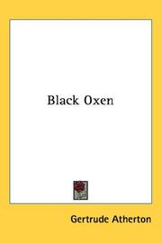 Front cover of Black oxen by Gertrude Atherton