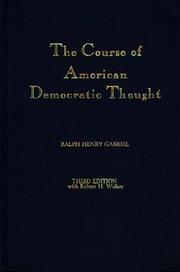 Front cover of The course of American democratic thought by Gabriel, Ralph Henry