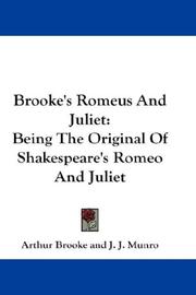 Front cover of Romeus and Juliet by Arthur Brooke