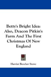 Front cover of Betty's bright idea by Harriet Beecher Stowe