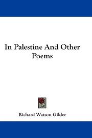 Cover of In Palestine and other poems by Richard Watson Gilder