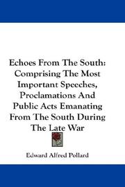 Front cover of Echoes From The South by Edward Alfred Pollard