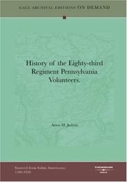 Front cover of History of the Eighty-Third Regiment, Pennsylvania Volunteers by Amos M. Judson
