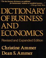 Front cover of Dictionary of business and economics by Christine Ammer