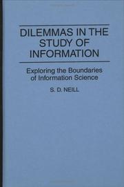 Front cover of Dilemmas in the study of information by S. D. Neill