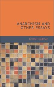 Cover of Anarchism and Other Essays by Emma Goldman