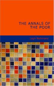 Cover of Annals of the poor by Legh Richmond