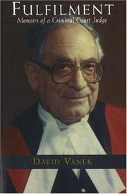 Cover of Fulfilment by David Vanek