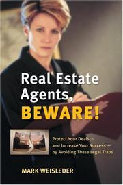 Cover of Real Estate Agents, Beware! by Mark Weisleder