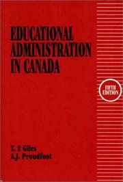 Cover of Educational administration in Canada by T. E. Giles