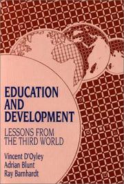 Cover of Education and development by Vincent D'Oyley