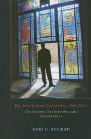 Front cover of Religion and Canadian society by Lori G. Beaman