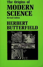 Cover of Origins of Modern Science 1300-1800 by Sir Herbert Butterfield