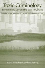Cover of Toxic criminology by Dorothy E. Chunn