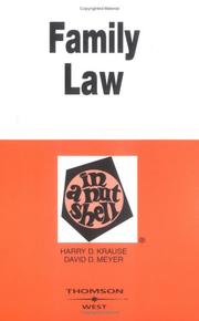 Cover of Family Law by Harry D. Krause