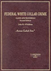 Front cover of Federal white collar crime by Julie R. O'Sullivan