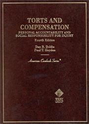 Cover of Torts and compensation by Dan B. Dobbs