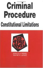 Cover of Criminal procedure by Jerold H. Israel