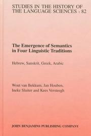 Front cover of The emergence of semantics in four linguistic traditions by Jan Houben