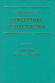 Front cover of Handbook of Perceptual Dialectology by Daniel Long