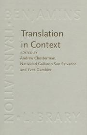 Front cover of Translation in context by EST Congress (2nd 1998 Granada, Spain)