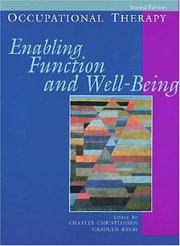 Cover of Occupational therapy by Charles Christiansen