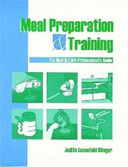 Cover of Meal preparation and training by Judith Lannefeld Klinger