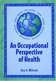 Front cover of An occupational perspective of health by Ann Allart Wilcock