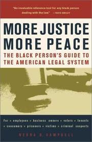 Front cover of More justice, more peace by Nedra D. Campbell