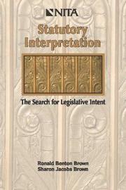 Cover of Statutory interpretation by Ronald Benton Brown
