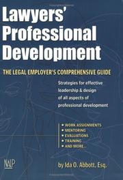 Cover of Lawyers' Professional Development by Ida O. Abbott