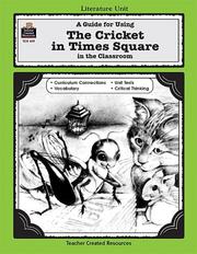 Cover of A Guide for Using The Cricket in Times Square in the Classroom by Susan Onion