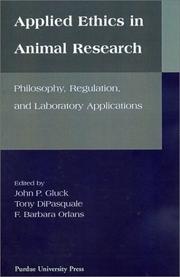 Front cover of Applied ethics in animal research by F. Barbara Orlans