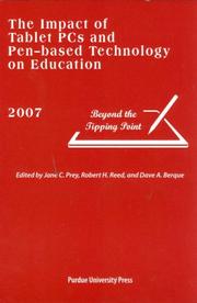 Front cover of The impact of tablet PCs and pen-based technology on education 2007 by Robert H. Reed