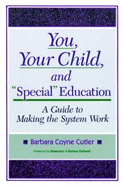Front cover of You, your child, and "special" education by Barbara Coyne Cutler