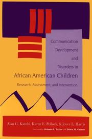 Cover of Communication development and disorders in African American children by Alan G. Kamhi