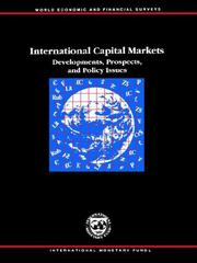 Front cover of International capital markets by D. F. I. Folkerts-Landau
