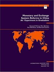 Front cover of Monetary and exchange system reforms in China by Hassanali Mehran